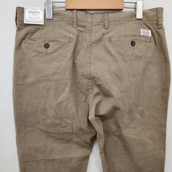 Flag and Anthem Pants Mens 35x30 Khaki Nashville Straight Stretch Chinos - Picture 4 of 12